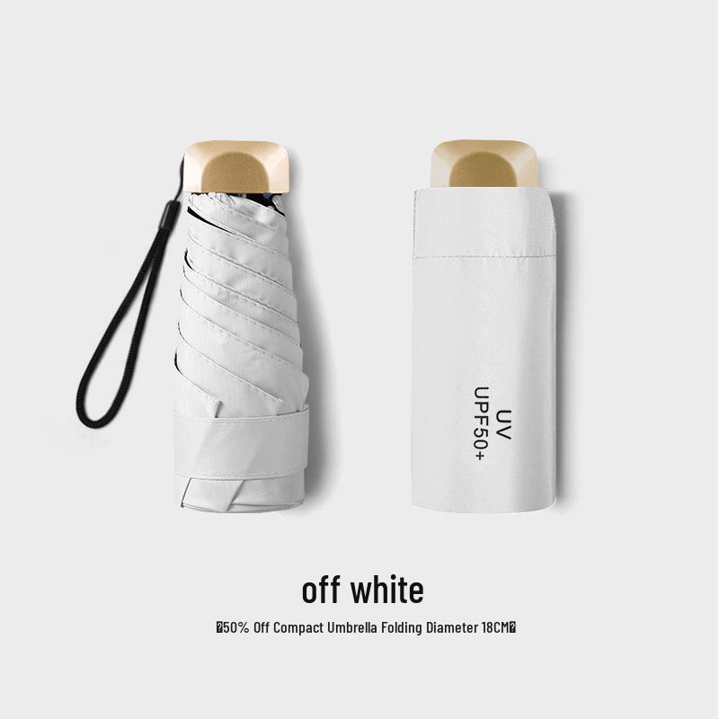 50% Off: Ultra-Light Mini Capsule Umbrella - 6 Ribs, UV Protection, for Sunny & Rainy Days, Women's Pocket Size