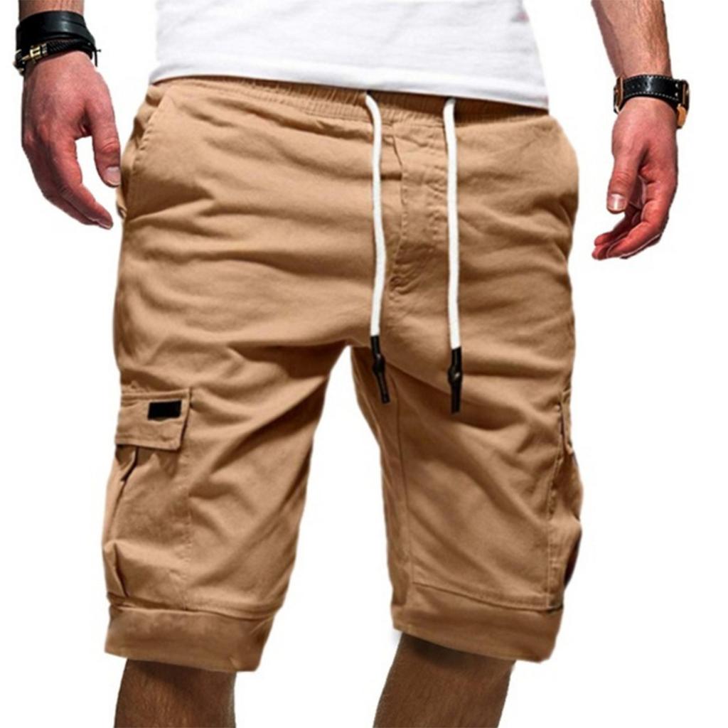Men's Summer Casual Outdoors Casual Patchwork Pockets Overalls Sport Tooling Shorts Pants