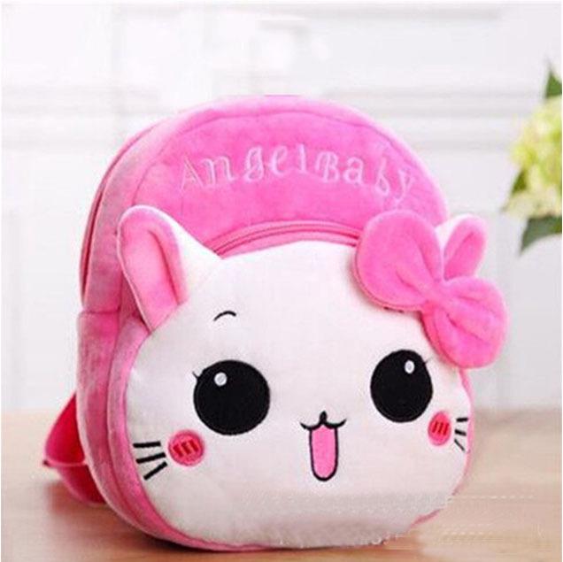 Cute Cartoon Plush Backpack for Toddlers - Double Shoulder, Kindergarten, Early Education, Doll Design