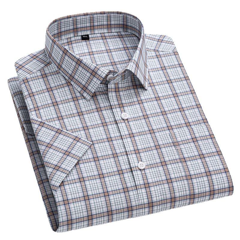 2025 Herren-Streifenshirt aus reiner Baumwolle mit kurzen Ärmeln - Bequem & Atmungsaktiv Sommer-Freizeitkleidung