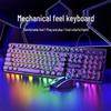 2026 Retro Punk Mechanical Feel Gaming Keyboard & Wired Headset for Desktop/Laptop