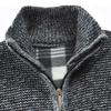 Men's  Winter Packwork Warm Zipper Jacket Knit Cardigan Long Sleeve Coat