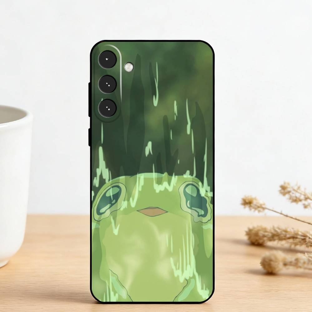 H-Happy Little Frog Phone Case For Samsung Galaxy A73,A72,A71,A70,A53,A52,A51,Others Soft Black Cover