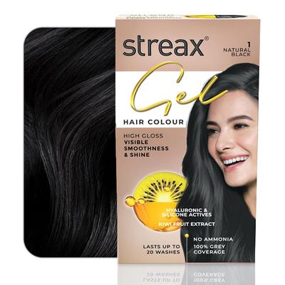 Gel Haarfarbe Naturschwarz 150ml Ammoniakfreie Permanente Haarfarbe 100% Grauabdeckung Langanhaltend