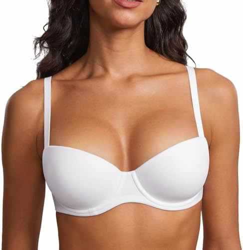 DOBREVA Soutien-gorge Balconnet Ligerement Rembourré pour Femme T-shirt Sup