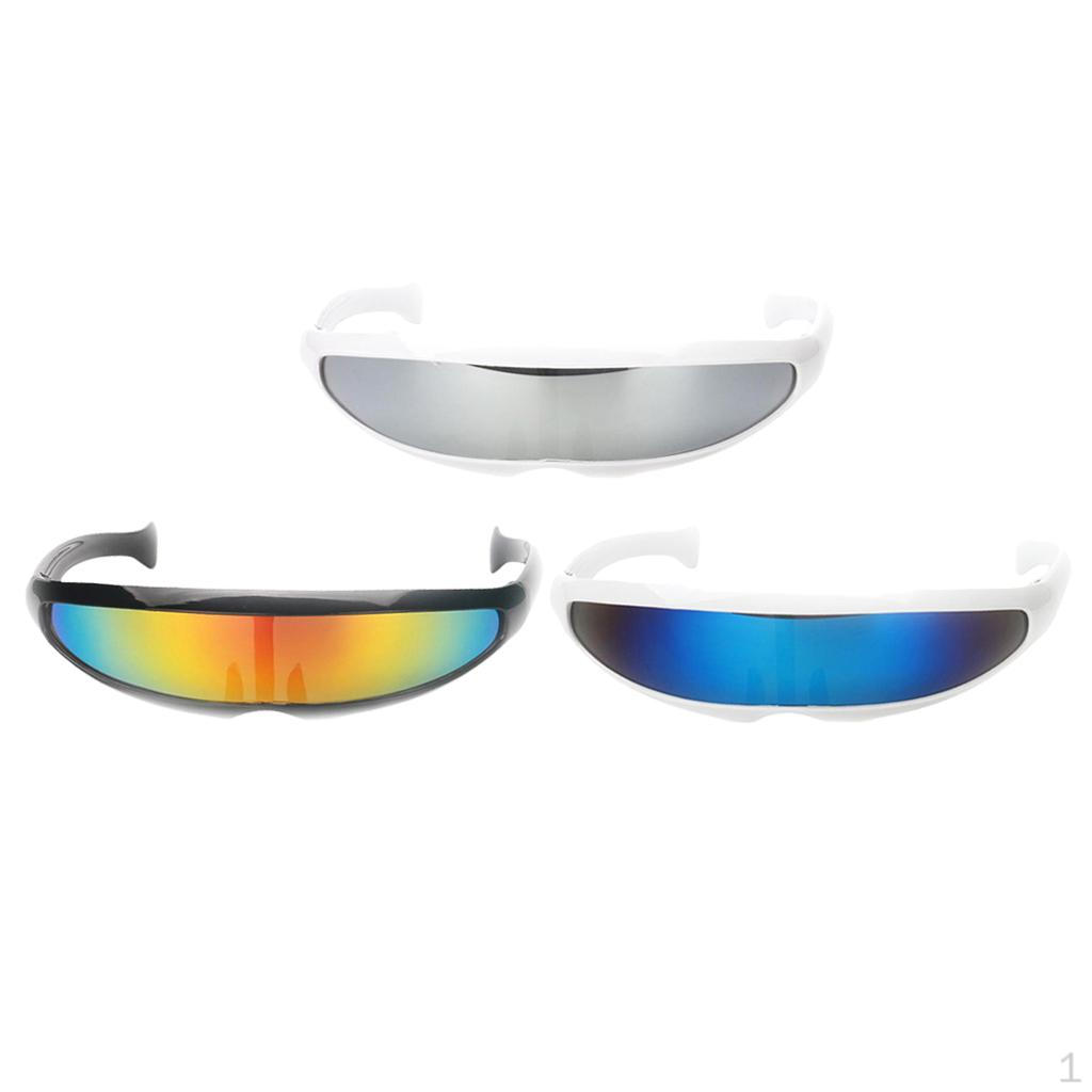 Pack Of 3 Adults Kids Novelty Futuristic Mirrored Sunglasses Costume