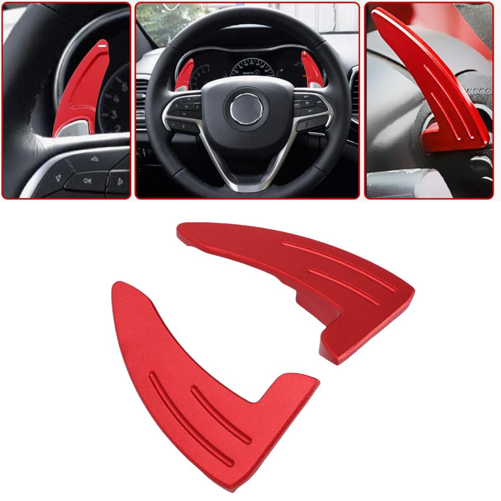 2 STÜCK Lenkrad Paddel Verlängerung Aluminiumlegierung Auto Paddel Erweiterte Abdeckung Zierleisten Ersatz für Ch okee 2014-2021