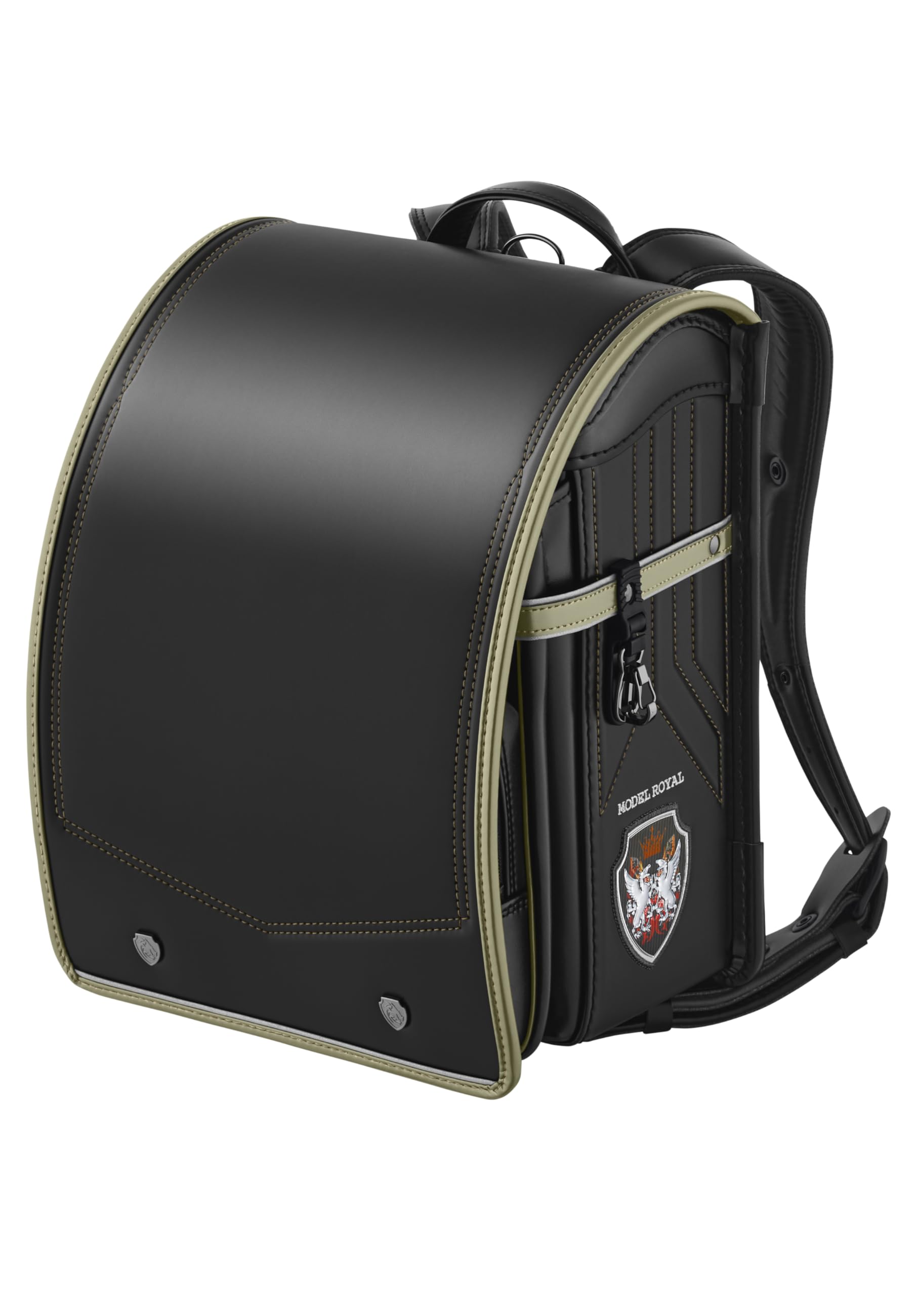 

Angel Wings Model Royal Dragoon School Bag for Boys 2025 Model Black x Gold A4 Flat File [Seiban]