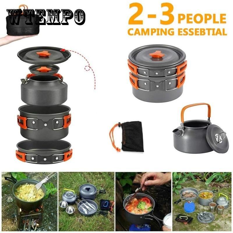 

Уличная посуда с быстрой теплопроводностью, набор посуды, чайник, чашка, набор горшков для кемпинга, пешего туризма, пикника, путешествий, посуда