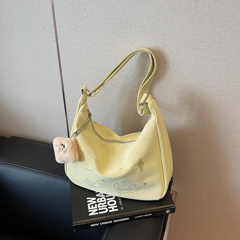 Large capacity bag women's summer new fashion niche shoulder messenger bag texture commuter dumpling bag