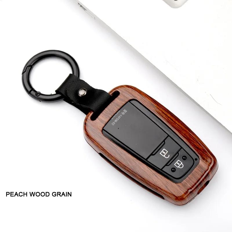 Interior Mouldings Carbon fiber Alloy Remote car Key Cover Case For Toyota CHR C-HR Prado Prius Camry Corolla RAV4 2018 2019 202