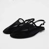Fashion New Luxury Brand Designer Flat Sandals Women Fashion Back Trip Strap Sandalias Mesh Breathable Summer Casual Slides Mules Shoe