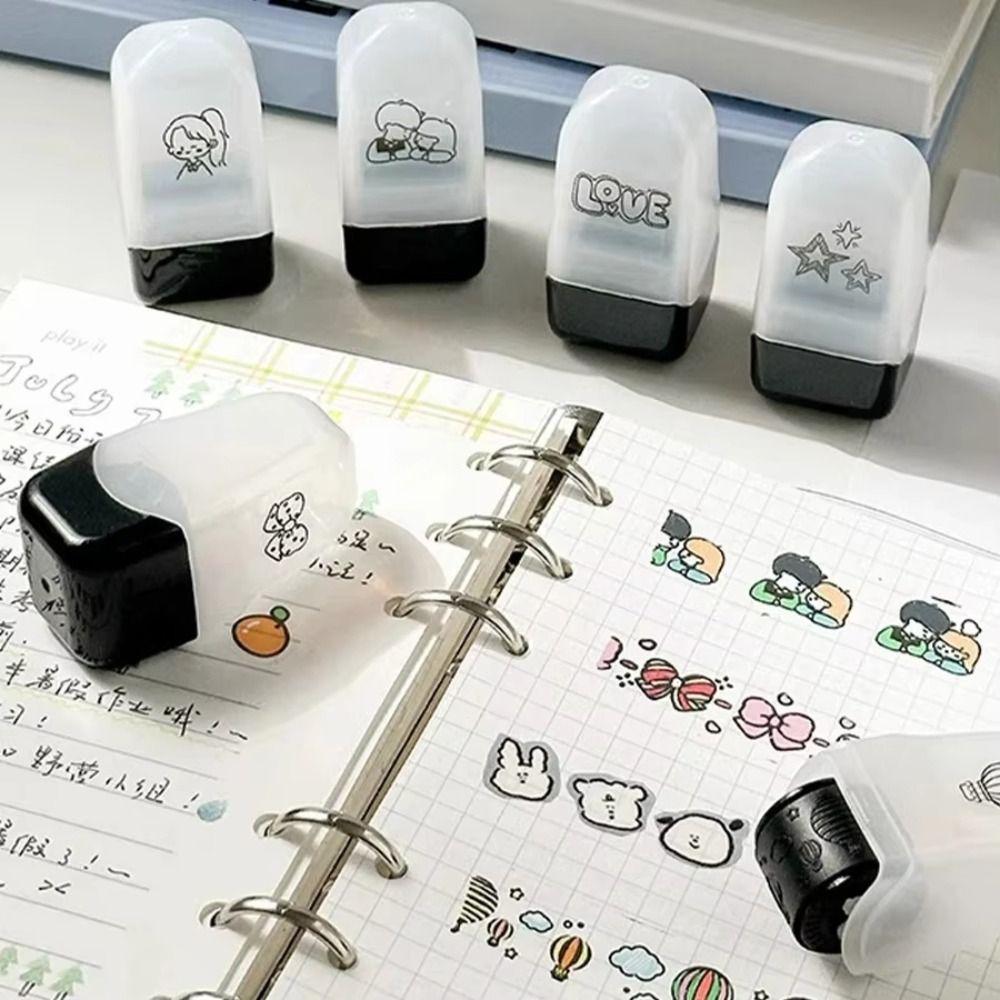 Drawing Marking Printed Roller Stamp Decorative Pattern Highlighter Roller Children Drawing Toy