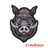 Punk Animal Large Embroidery Patch Iron On Patches For Clothing Thermoadhesive Patches On Clothes Sewing Patch For Jacket Back