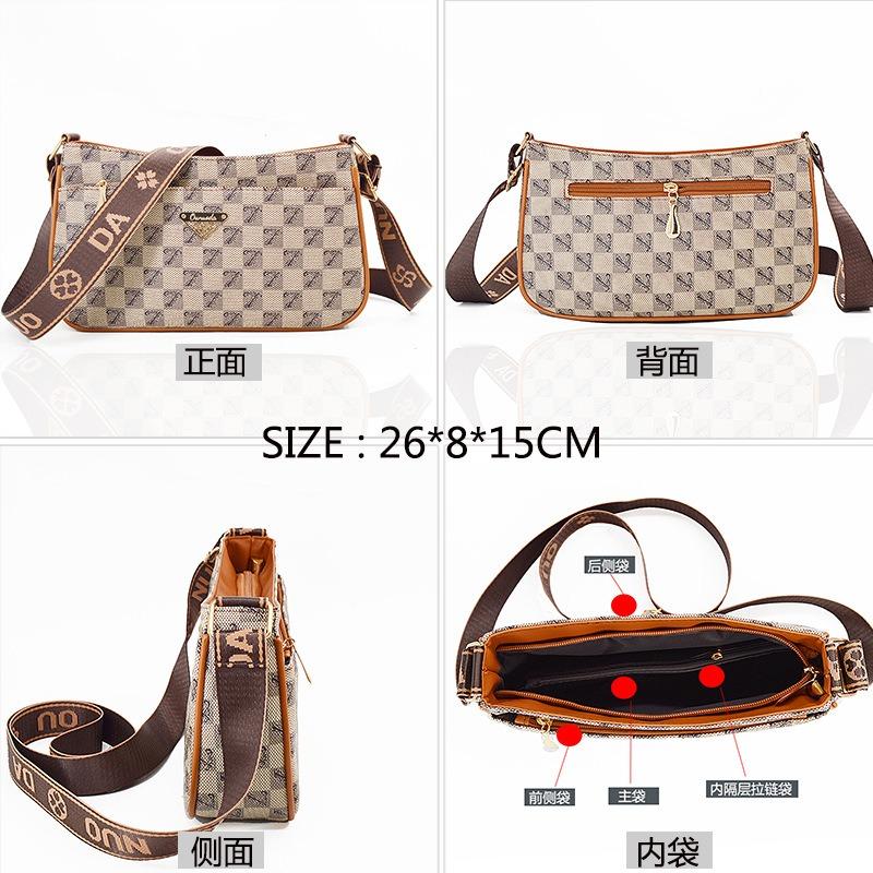 ide shoulder strap crossbody bag women's new fashion trend large capacity texture middle-aged and elderly underarm shoulder women's bag