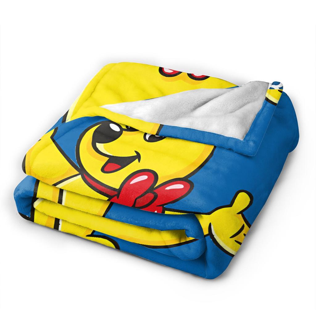 Haribo Bear Candy Flannel Blanket Winter Soft Durable Throw Blanket for Students Couch Bed Novelty Bedspread Sofa Bed Cover