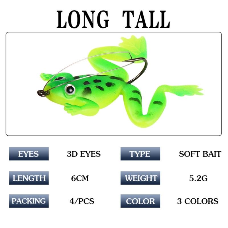 Fishing Large Mouth Lures Large Feet Frogs Baits Double Propellers Legs Freshwater Saltwater Frogs Lures Swimbaits Set