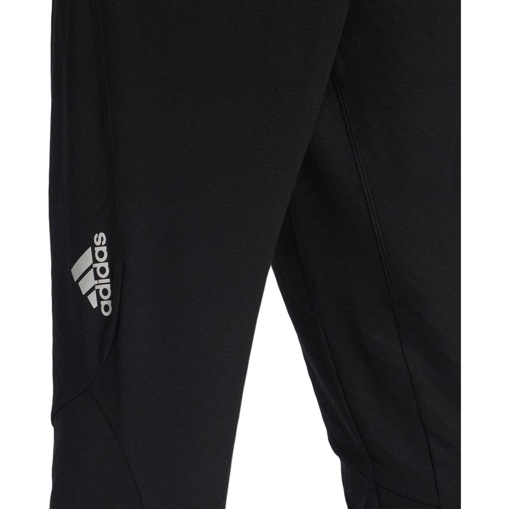 adidas Solid Color Logo Print Fitness Sports Long Pants Men Bottoms Black HL8771