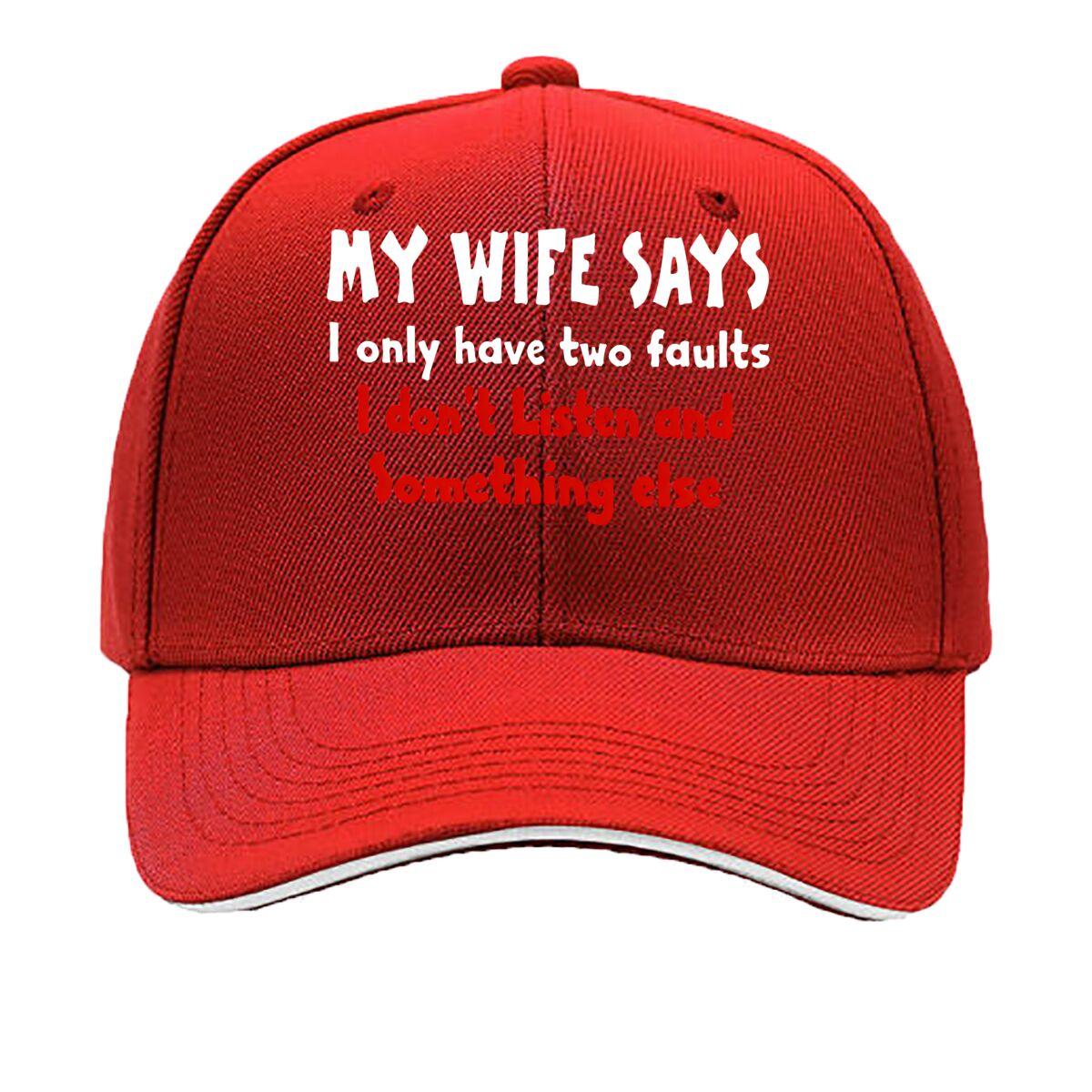 UnisexS Funny My Wife Said with Adjustable Snapback Humorous Marriage Design Comfort Fit Dad Hat Sandwich Baseball Cap One Size