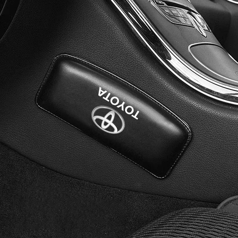Leather Knee Pad Car Interior Pillow Comfortable Elastic Cushion for Toyota GR RAV4 Prius CHR Camry TRD GT86 Corolla Yaris Auris