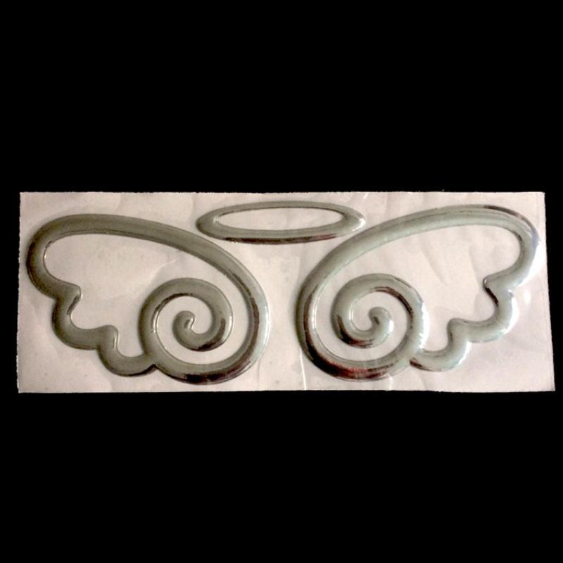 

1/5Pcs Rear Car External Modification Accessories Pvc 3D Angel Wings Personalized Car Label Decoration A2