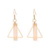 White Shell Triangle Stud Earrings - Korean & Japanese Style B532.