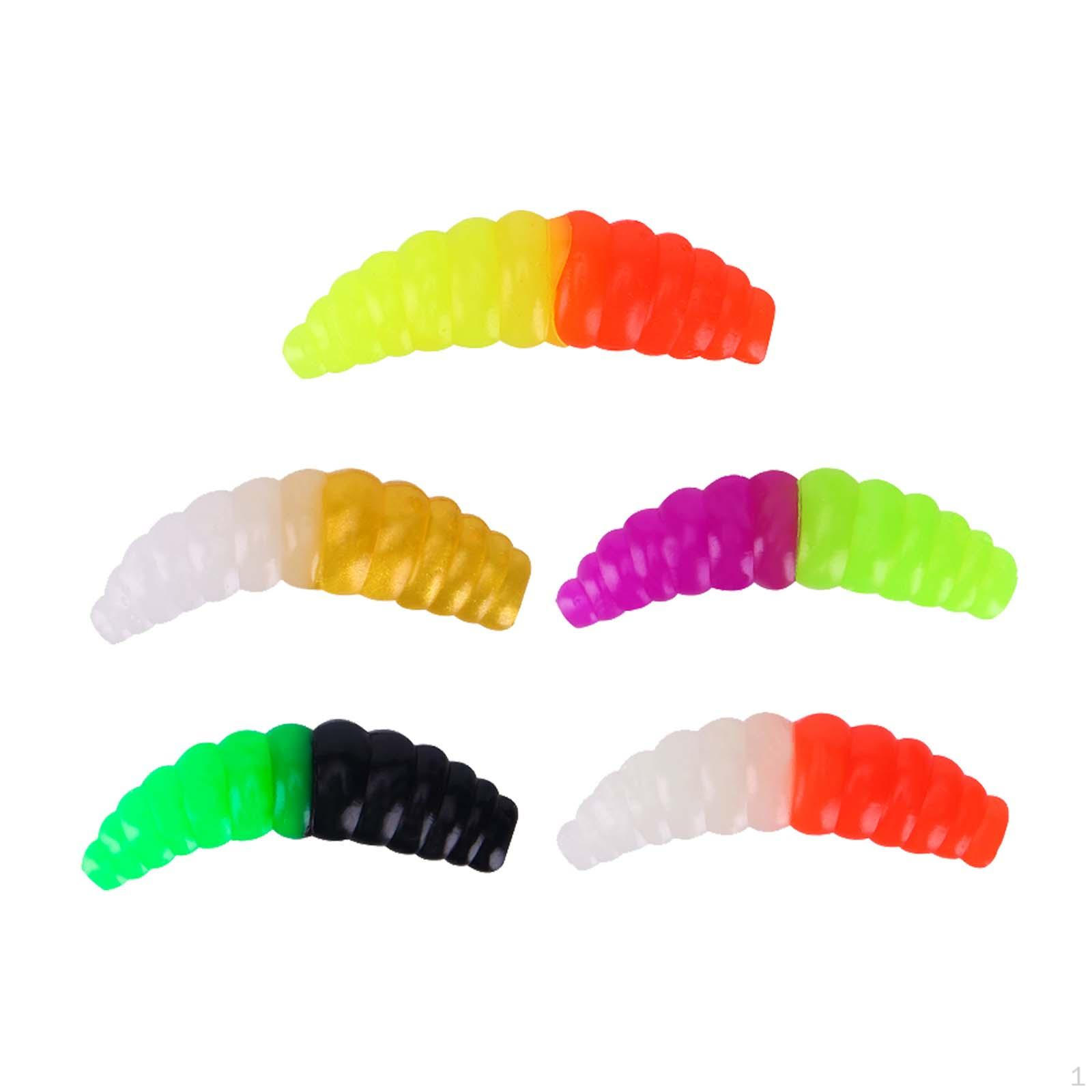 

5x Fishing Lures Soft Accessories Jig for Freshwater Equipment Vivid