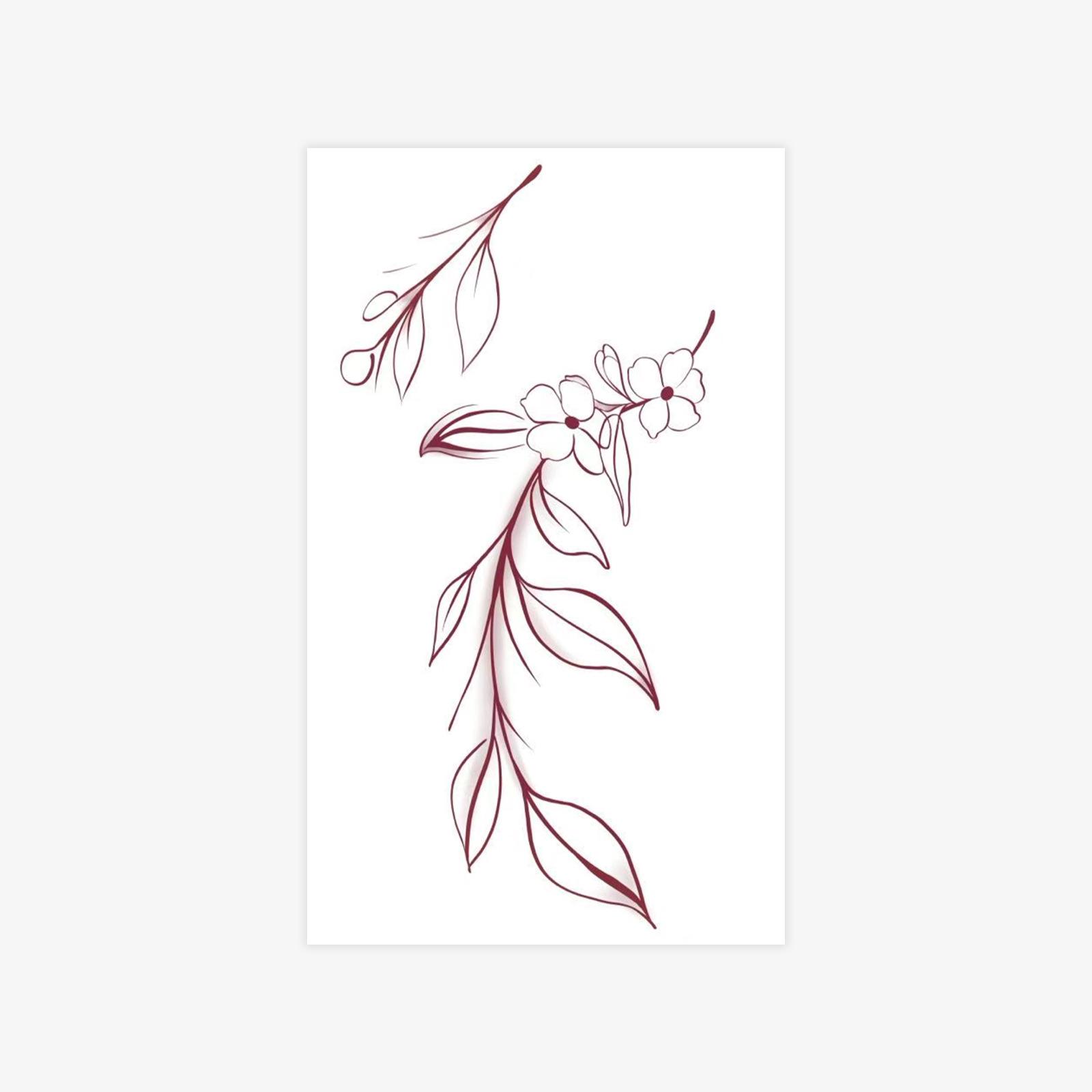 Dark Scorpion Rose Sun Tattoo Sticker Premium Sense Clavicle Wrist Tattoo Sticker 9*15