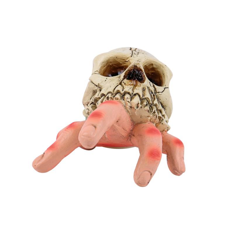 Halloween Skeleton Hand Conch Resin Decor Spooky Garden Prop Haunted House Party
