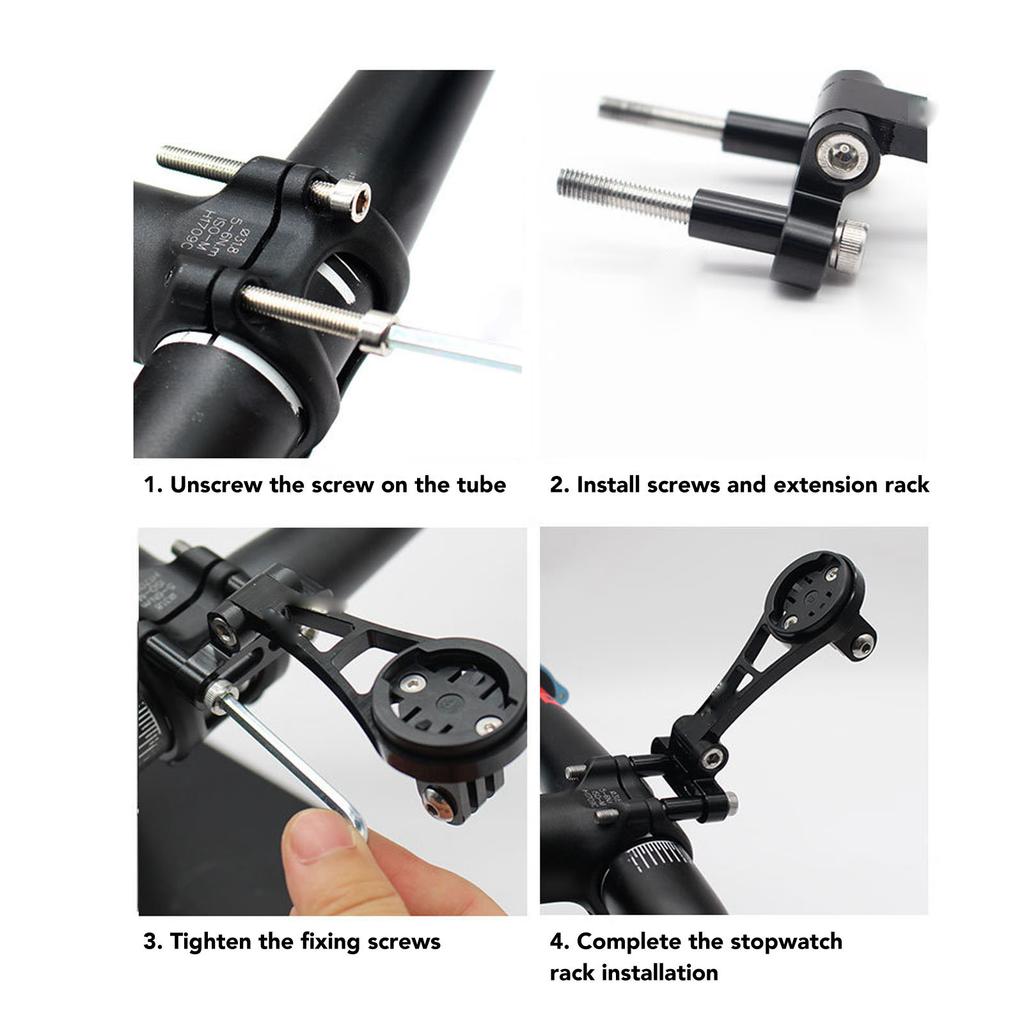 Bike Computer Holder Aluminum Alloy Road Bike Computer Integrated Handlebar Stem for Garmin Series