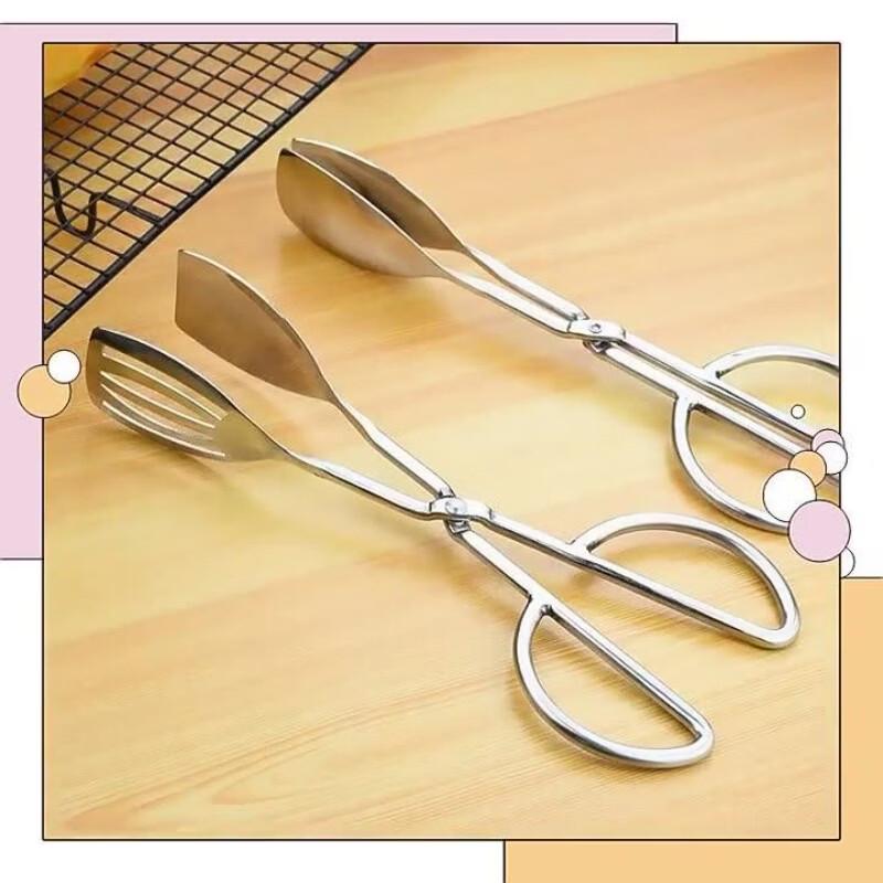 Stainless Steel Scissor-Style Food Tongs