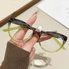 Color-block Cat-eye Reading Glasses - High-end Fashion for Seniors