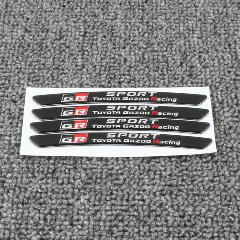 For Toyota GR SPORT Wheel Hub Logo Sticker Car Rim Decoration Aluminum Steel Modified ZI9