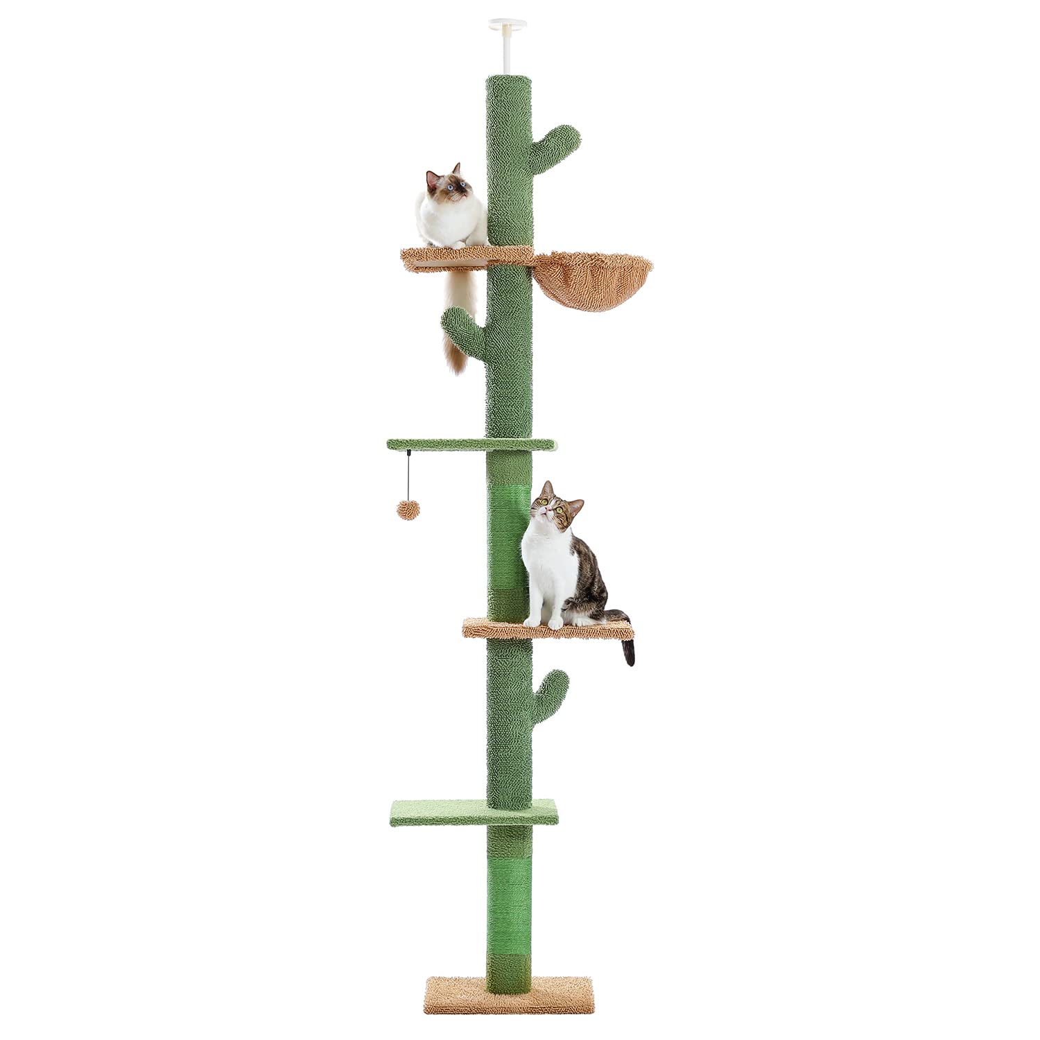 

PETEPELA Cat Cat Claw Natural For Multiple Space Pompom Popular Height Adjustment Width Tower, Slim, Tower, Hammock, Sharpener, Sisal, Large, Cats,