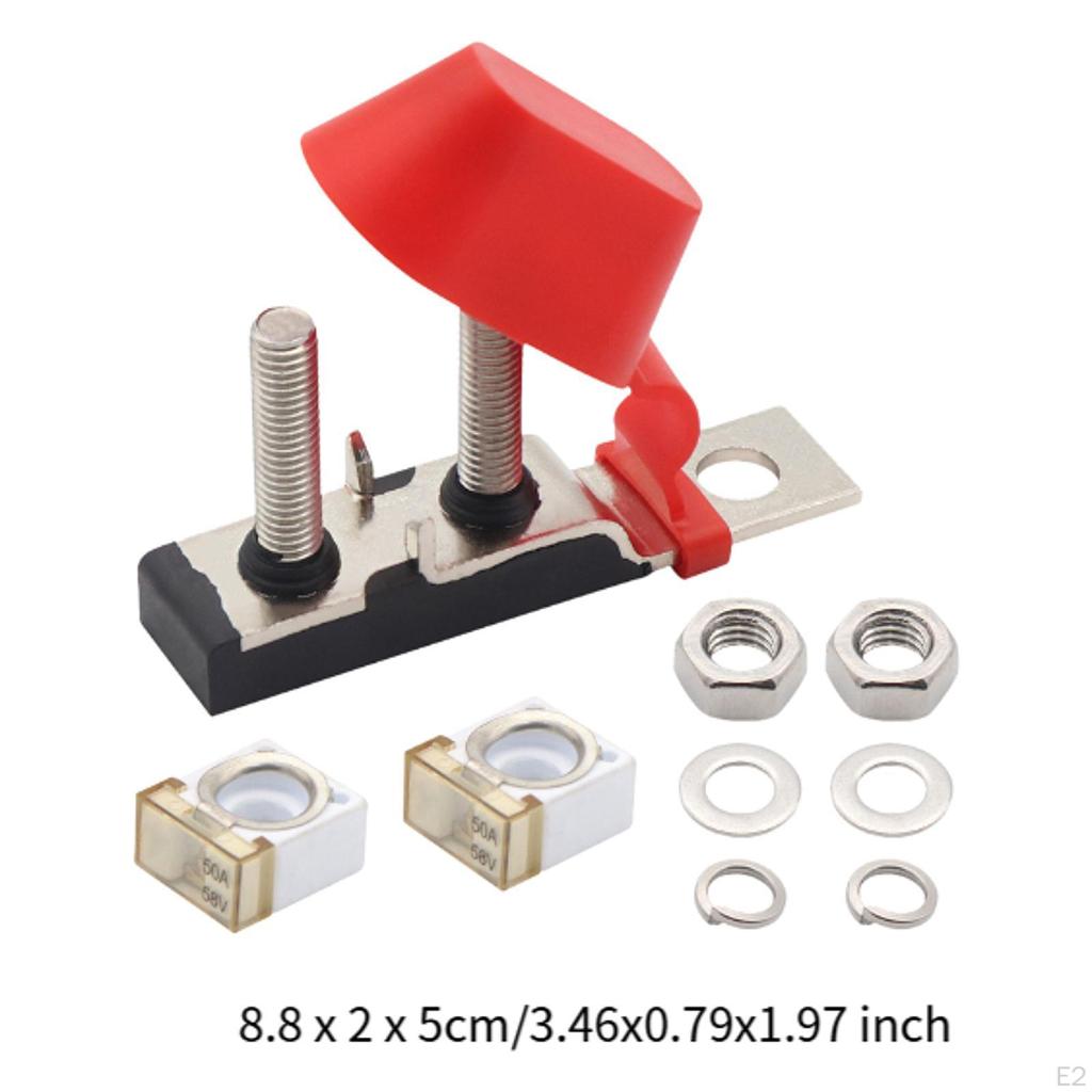 Mrbf Terminal Fuse Block Dual Studs 58V Compact Premium Practical, Dustproof, Portable Mount