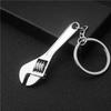 2 Stück Mini Schraubenschlüssel Schlüsselanhänger Tragbar Auto Metall Verstellbar Universal Schraubenschlüssel für Fahrrad Motorrad Autoreparaturwerkzeuge