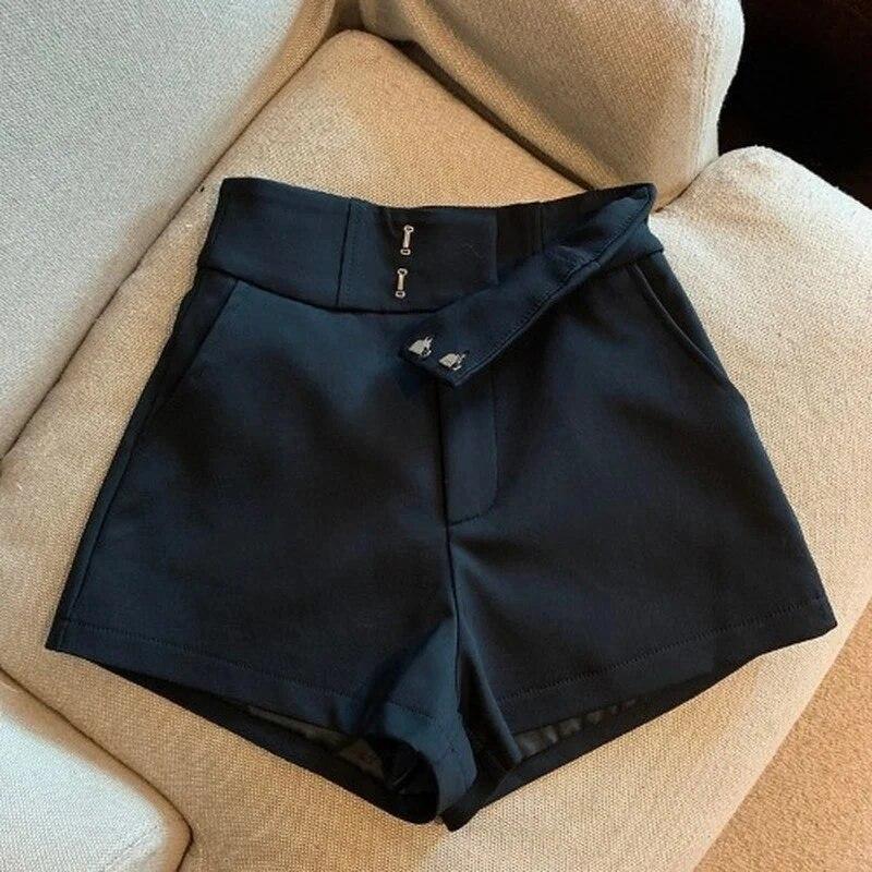 Neue Sommer Frauen Breite Bein Klassische Hohe Taille Schwarz Denim Shorts Casual Weibliche Lose Jeans Shorts
