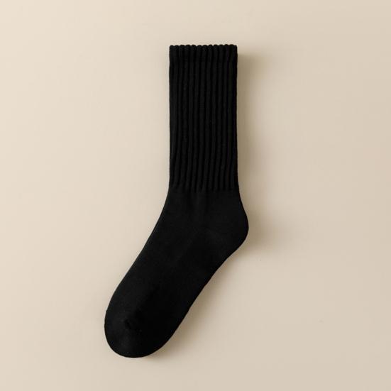 Women Slouch Socks Scrunch Crew Socks Retro Plain Color Stretchy Boot Socks for Girls Street Casual Wear Sneakers Loafers