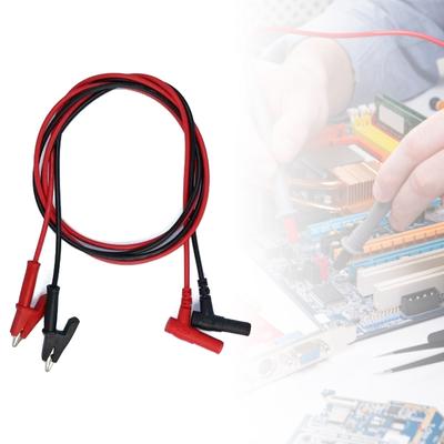 Conector de clipe de crocodilo isolado em PVC flexível Banana Plug para cabo de teste de clipe de jacaré com plugue banana para multímetro