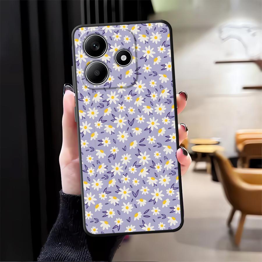Case for Xiaomi Redmi Note 14 14C 12C 13C A4 A5 A3 13 Pro Plus 10 9 8 7 12 11 A1 K80 Phone Cover A2 K40 A1 Simple Chrysanthemum