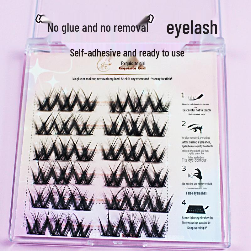 

Curled Voluminous Self-Adhesive Single Cluster False Eyelashes for Beginners