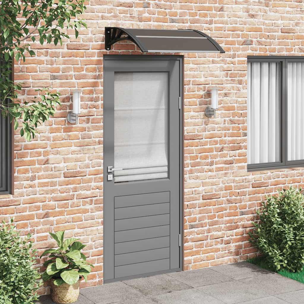vidaXL Türvordach Schwarz 80x75 cm Polycarbonat schwarz
