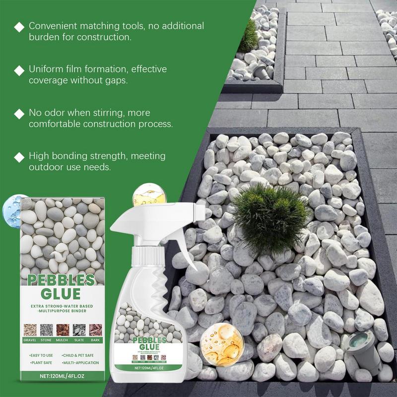Landscaping Glue Gravel Glue Spray 120ml Stone Binder Weather-Resistant Adhesive Spray For Pond Driveway Gardens Paths Outdoor