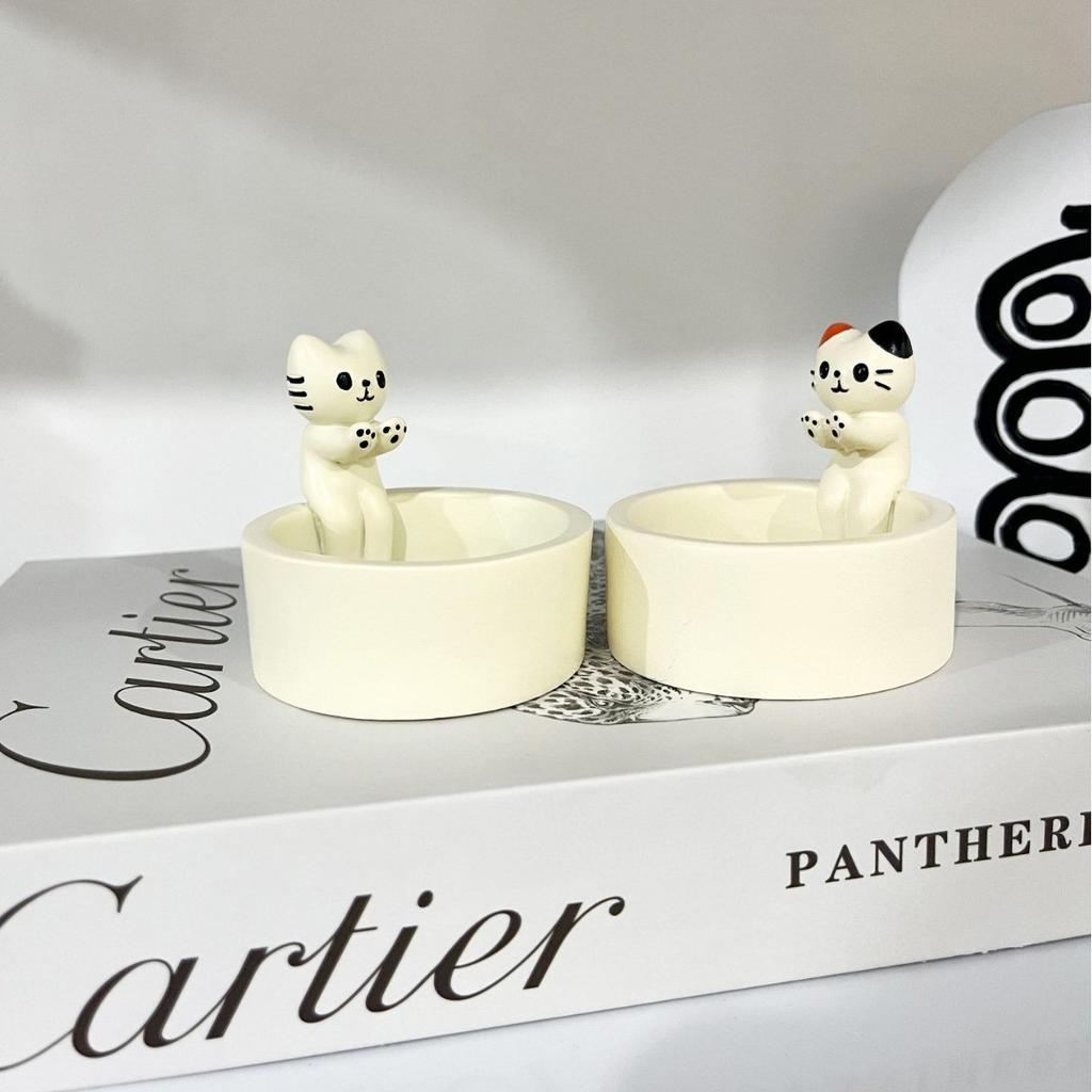 Cartoon Kitten Candlestick Decoration Home Ornament