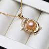 Real Natural Freshwater Pearl Pendant On The Neck,Cultured Gold Plated Pearl Jewelry Pendant Wife Mother Birthday Gift White