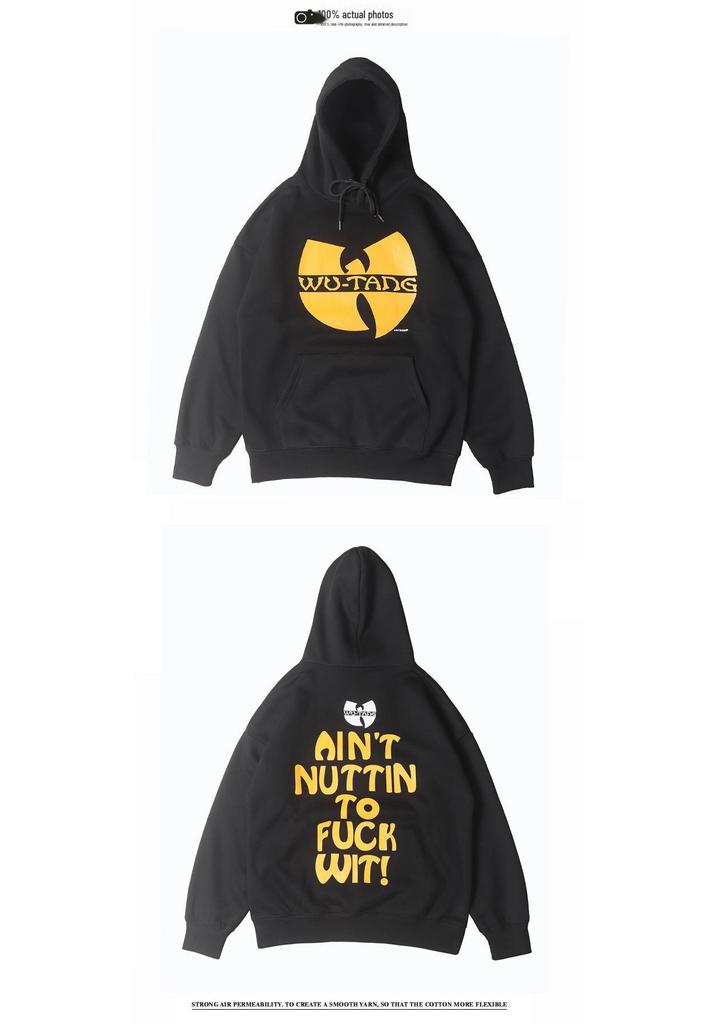 WUTANG School Retro Hip Hop Classic Print Hoodie