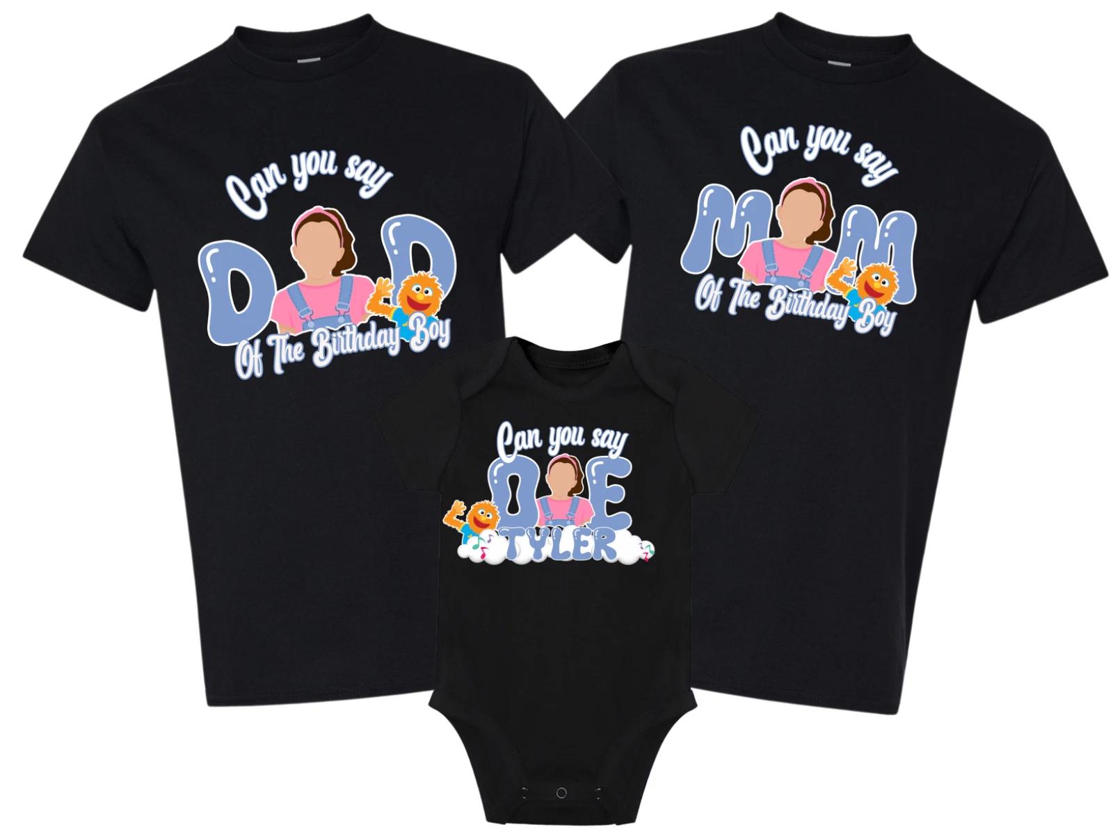 

Ms Rachel black color T-Shirt can you say mom kids birthday theme T-shirt L