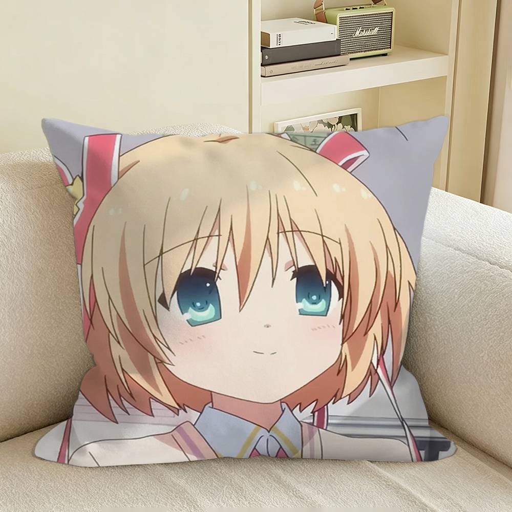 YK Anime KKomari Kamikita Square Sofa Pillow Cover Solid Color Living Room Home Decor Cushion Case