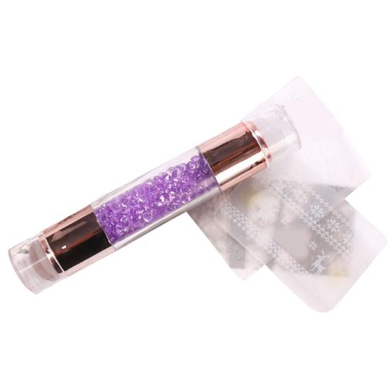 Maniküre Kunst Stamper Weiche DIY Malerei Galvanisieren Praktische Doppel Kopf Transparent Stempel Stift Werkzeug