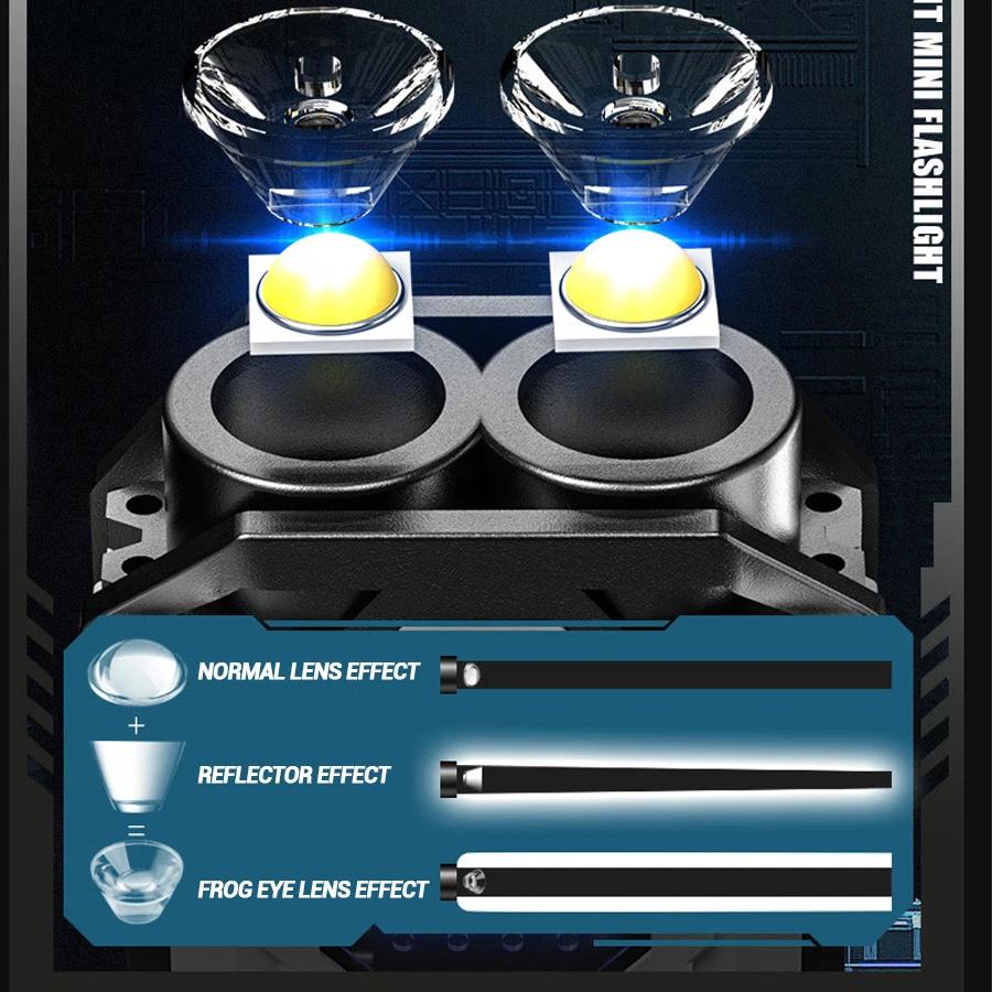 Powerful Pocket Torch Light Rechargeable Super Bright LED Multifunctional Linterna Magnetic COB LED EDC Mini Keychain Flashlight